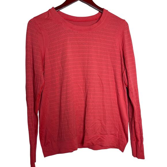 Lululemon red long sleeve top sz 10 - Picture 1 of 4